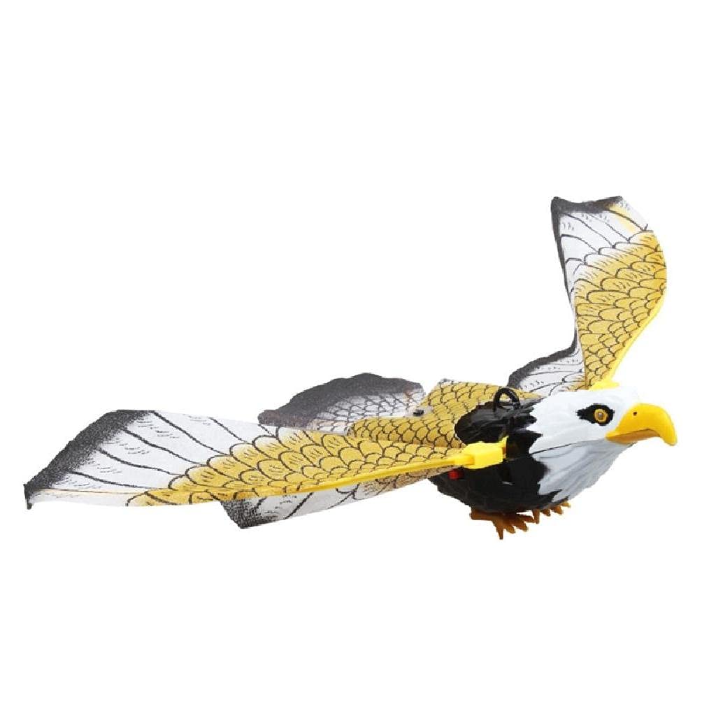 MAOSUO Solar-Powered Hanging Flying Eagle Bird Scarer - Luminous Garden Decoration with Music for Pest Control | Outdoor & Gardening Supplies for Yard, Farm, Patio, and Balcony Protection