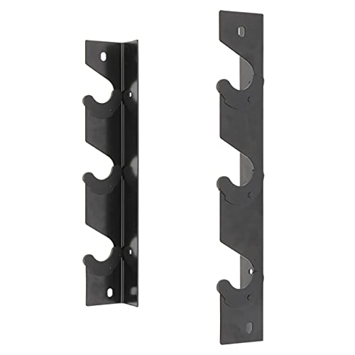 Black Iron 3-Tier Wall Mounted Barbell Rack - Heavy Duty Gym Storage for Home & Commercial Use - Perfect for Weightlifting, CrossFit & Garage Organization