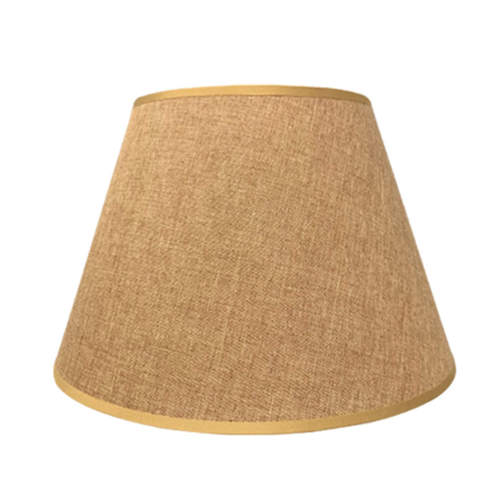 Creamy Linen Fabric Barrel Lampshade - 30cm E27 Screw Socket for Table & Floor Lamps - Elegant Lighting for Living Room, Bedroom & Office Decor