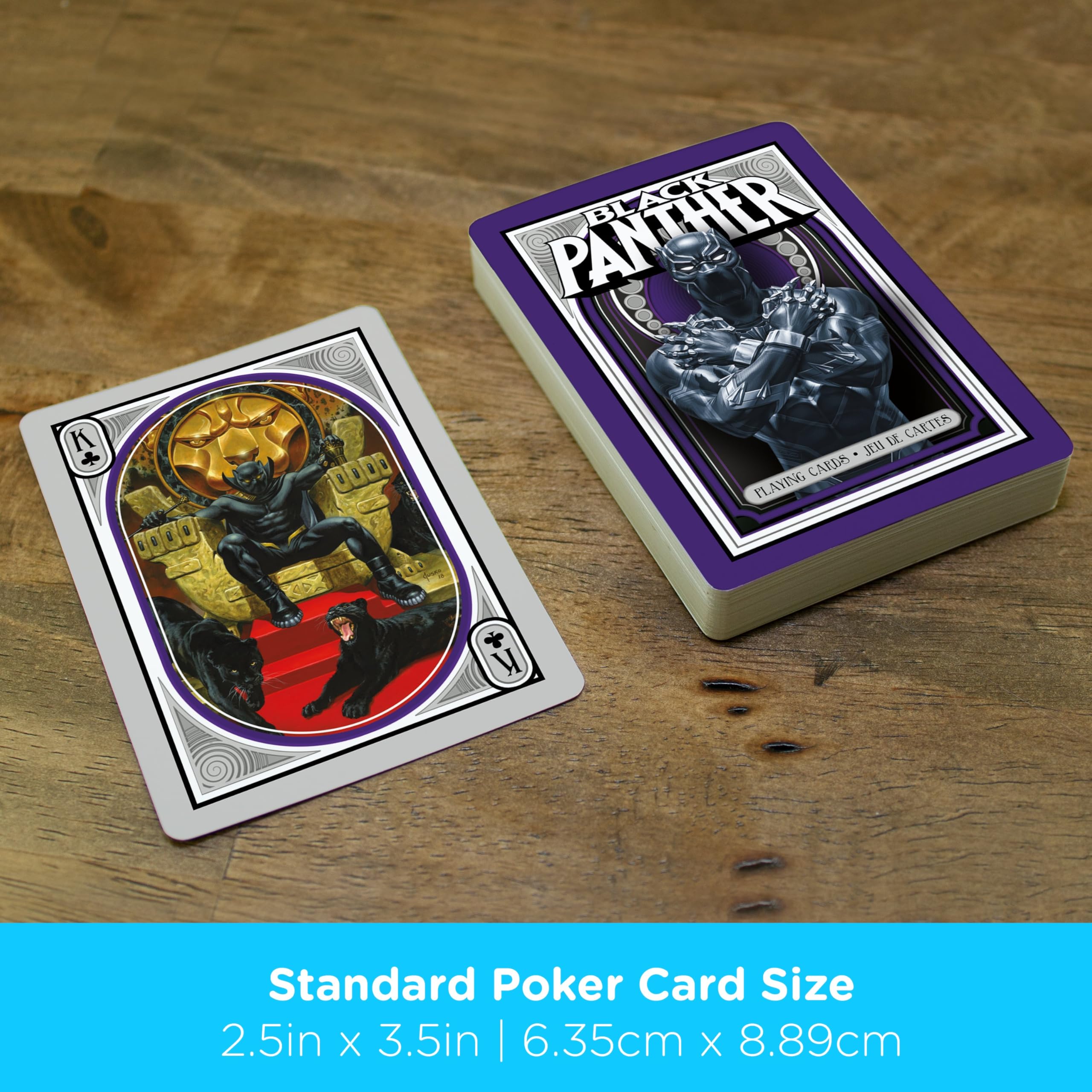 Marvel Comics Black Panther Playing Cards - Official Licensed Deck for Poker, Blackjack & Card Games - Collectible Black Panther Themed Cards for Fans & Gamers - Perfect for Game Nights, Parties & Marvel Collections