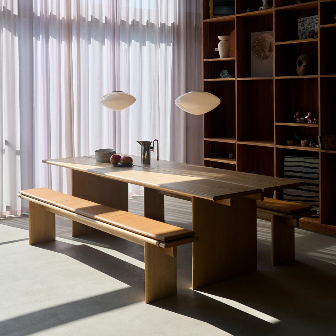 Modern Ita OS1 & OS2 Dining Table Set - Solid Wood Kitchen Table with Extendable Leaf - Perfect for Family Gatherings & Dinner Parties