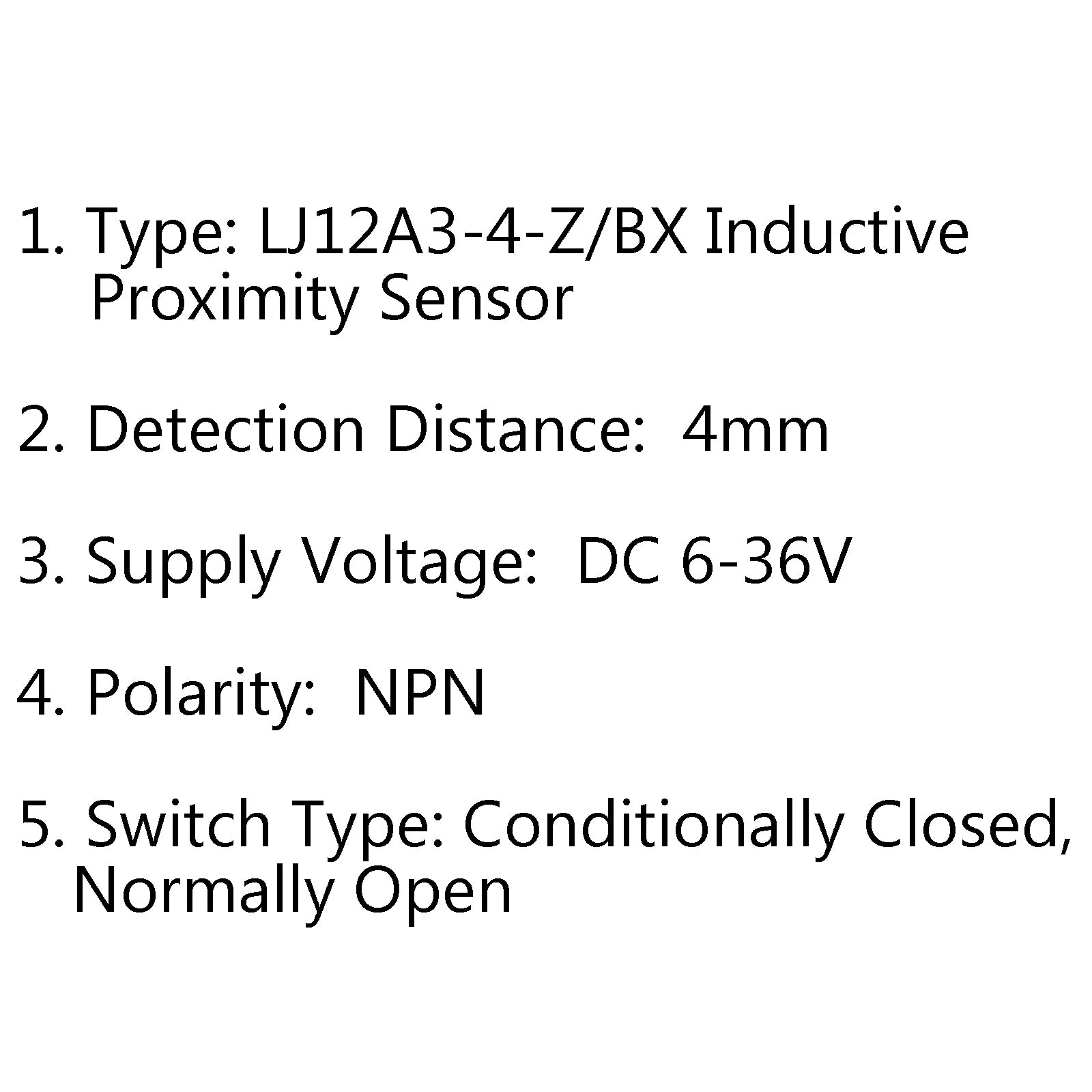 10Pcs LJ12A3-4-Z/BX NPN Inductive Proximity Sensor Switch, DC 6-36V, 4mm Detection Range - Perfect for CNC Machines, Automation Equipment & Industrial Control Systems