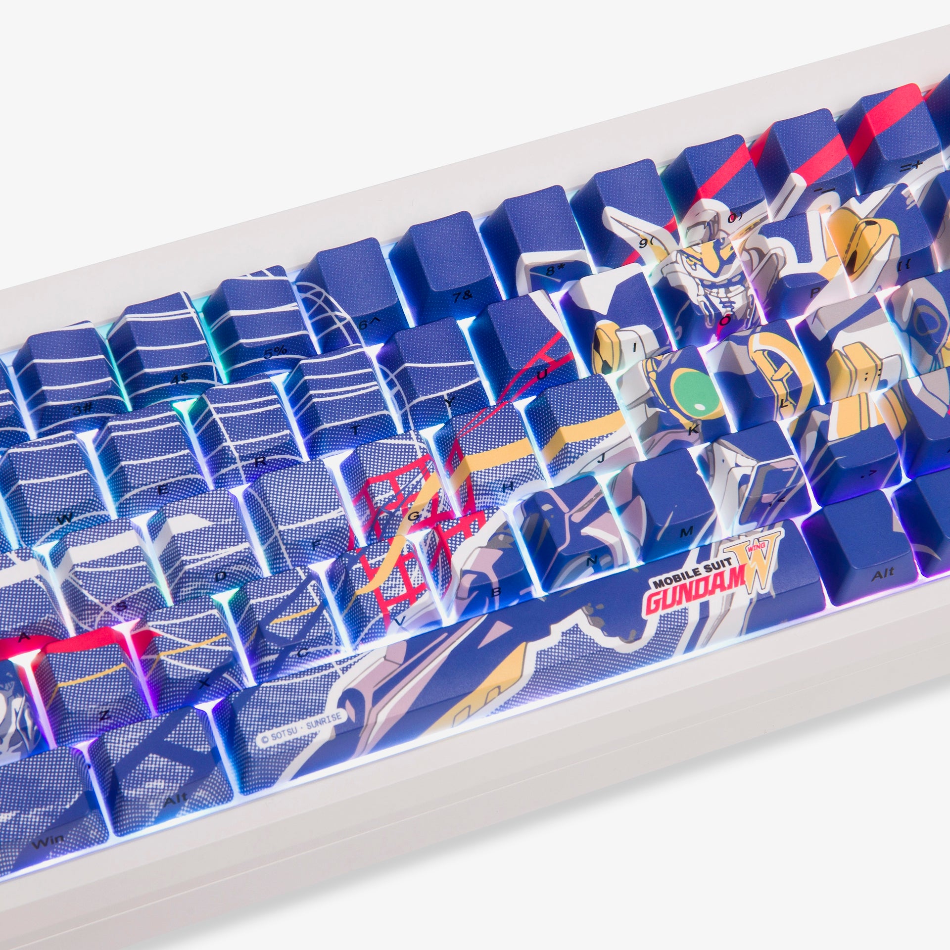 HG Summit 65 Mechanical Keyboard - Gundam Themed Custom Gaming Keyboard with RGB Backlight | Perfect for PC Gaming, Typing & Anime Enthusiasts