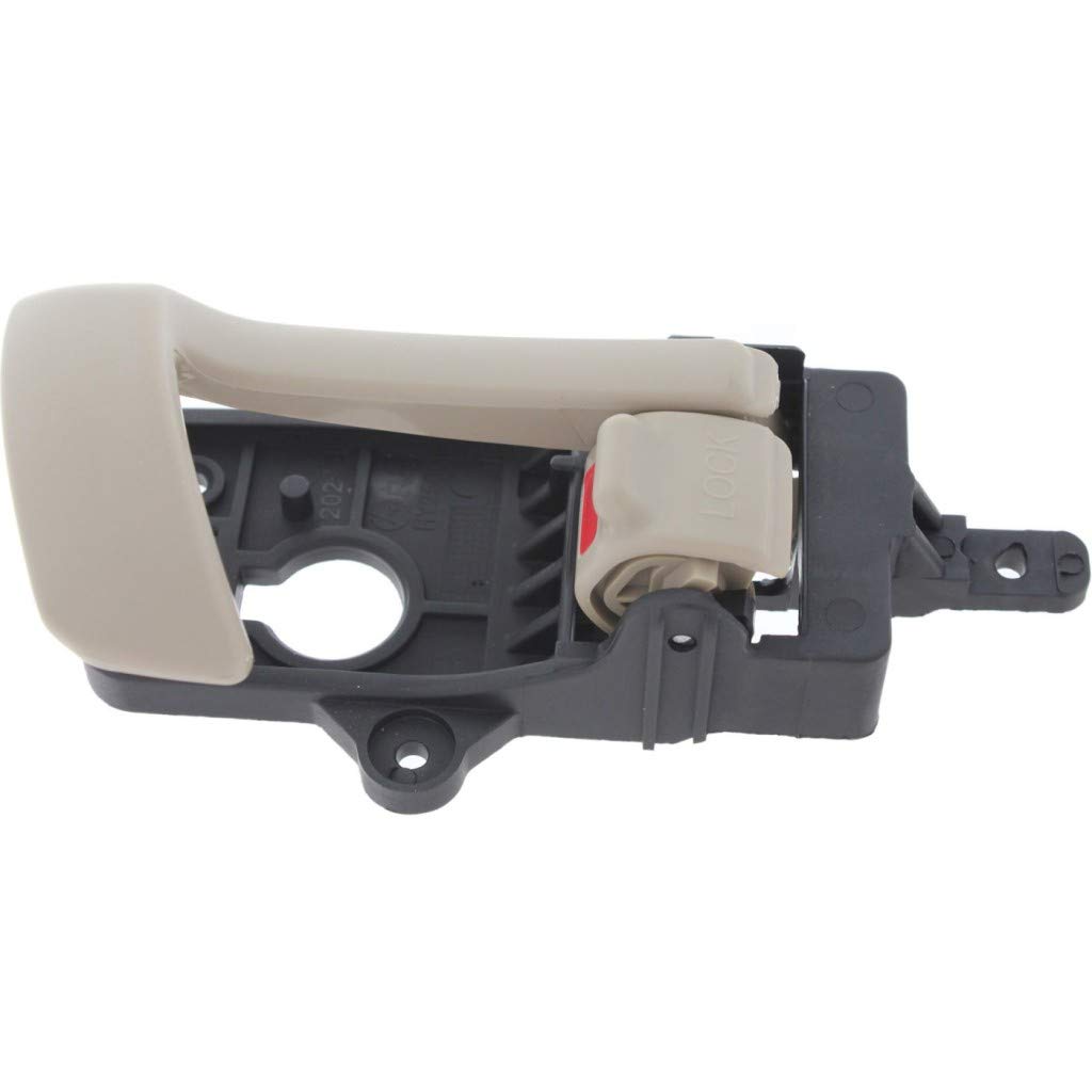 2007-2012 Hyundai Santa Fe Interior Door Handle Front or Rear Passenger Side Beige with Door Lock Button - Compatible with All Submodels | Replacement Car Part for Easy DIY Installation & Vehicle Maintenance