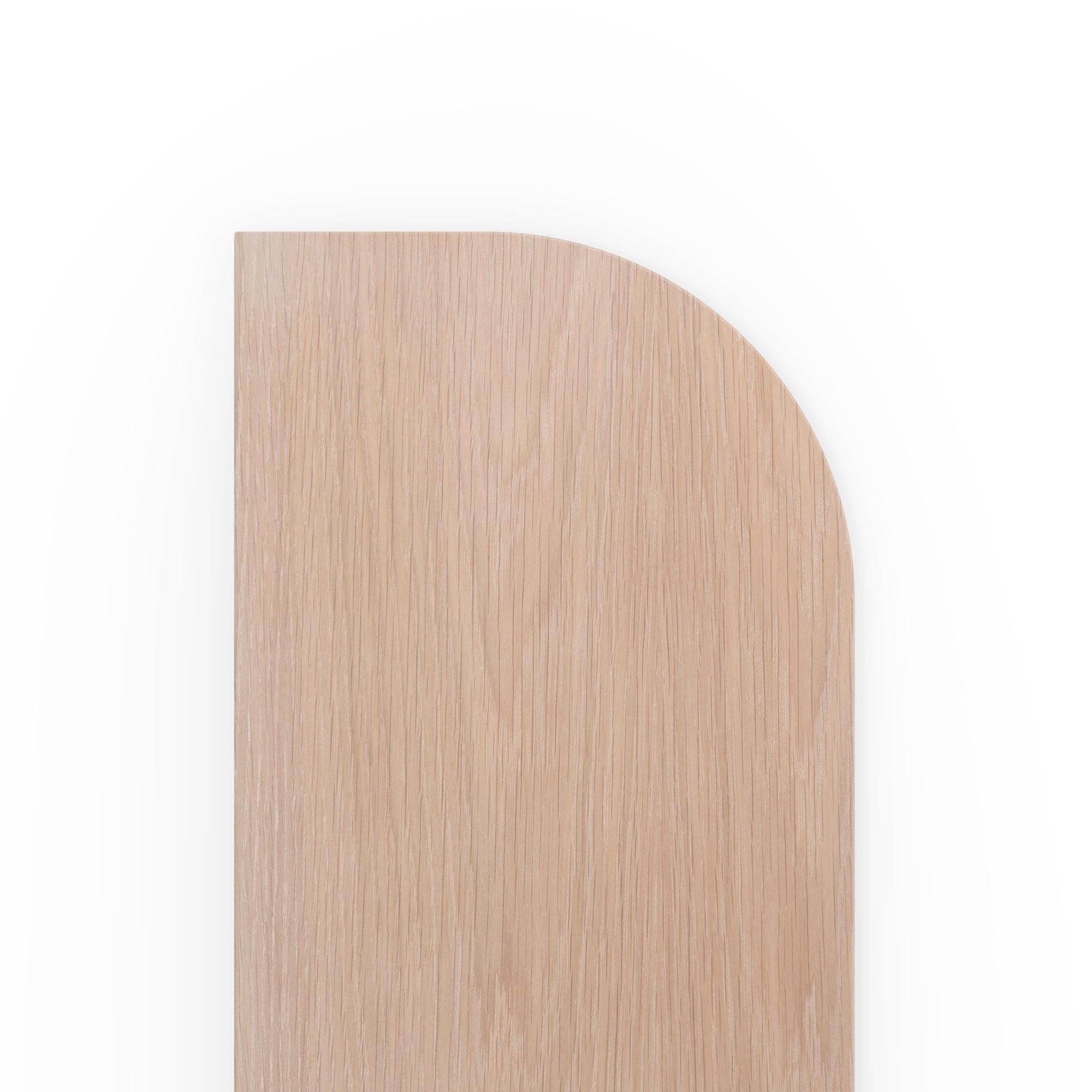 Aksel RADius Glazed White Oak Floating Shelf - Modern Wall Mounted Storage for Living Room, Bathroom & Kitchen Decor