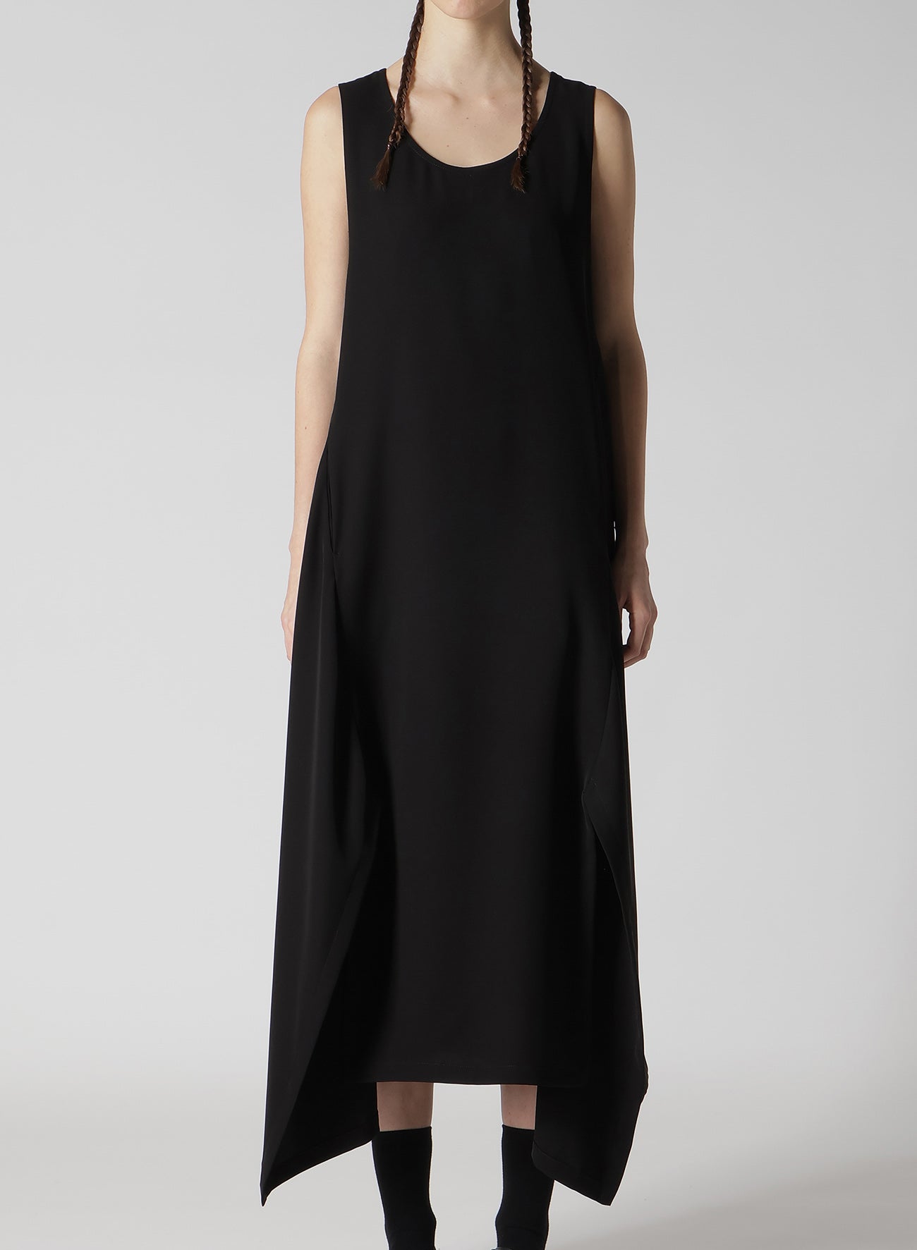 Elegant Double Satin Slit Dress for Women - Sexy High Slit Evening Gown for Party, Night Out & Special Occasions