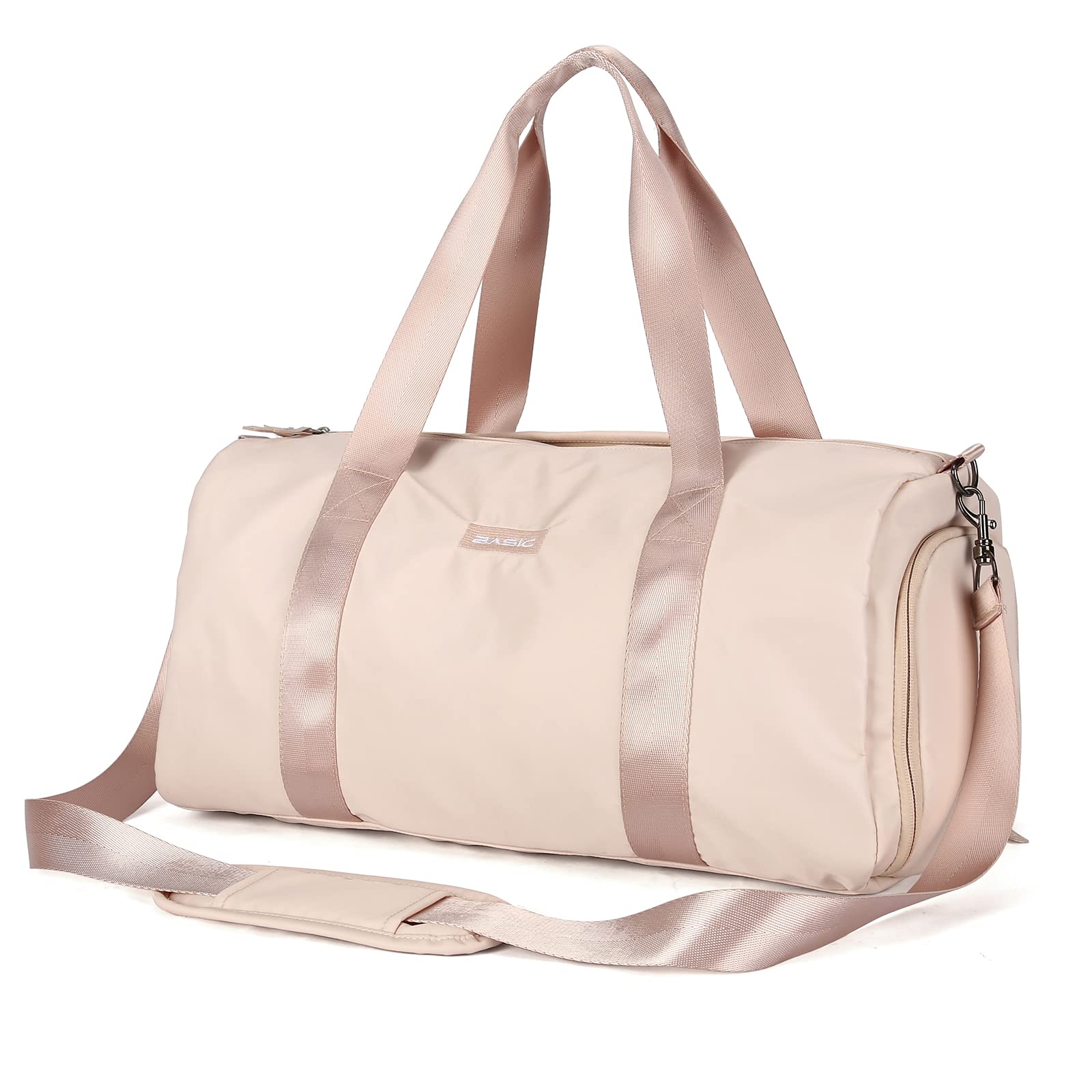Best Gym Bag for Women - Large Workout Duffel Bag with Wet Pocket & Shoe Compartment - Water-Resistant Sports Bag for Yoga, Fitness, Travel - Beige