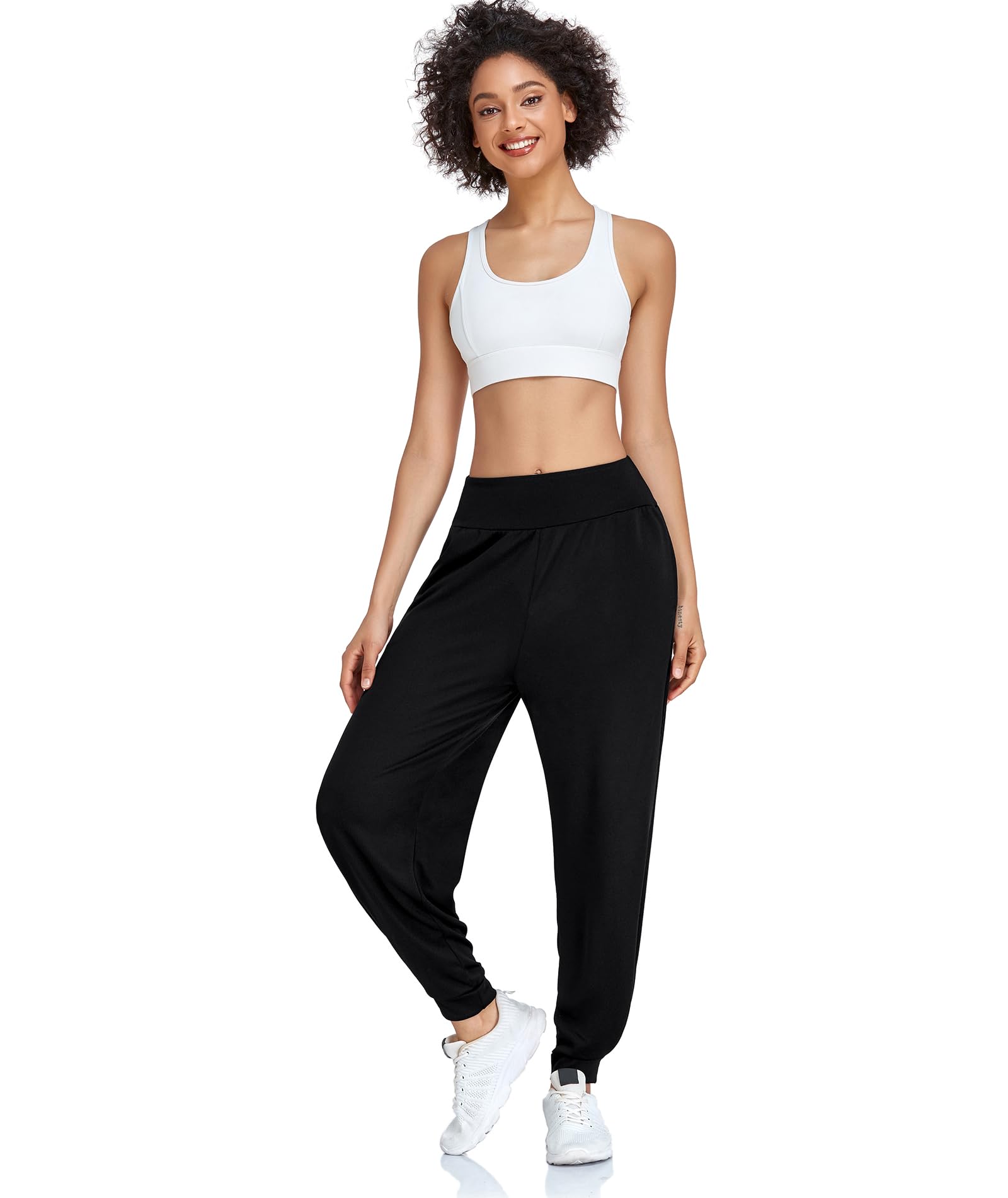 **Annenmy Women's High Waisted Sweatpants - Loose Fit Yoga Joggers with Pockets for Lounge, Workout & Casual Wear**    *Use Scenarios: Perfect for yoga, running, lounging at home, or casual outings – stylish and comfortable for everyday wear.*