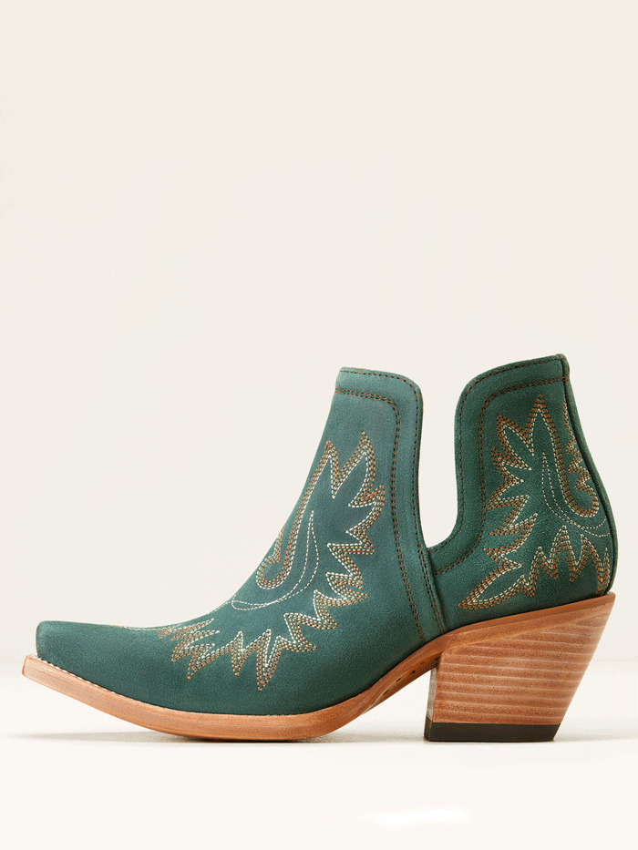 Ariat Women's Dixon Western Boot in Poseidon Suede Green - Comfortable Cowgirl Boots for Riding, Country Dancing & Western Fashion