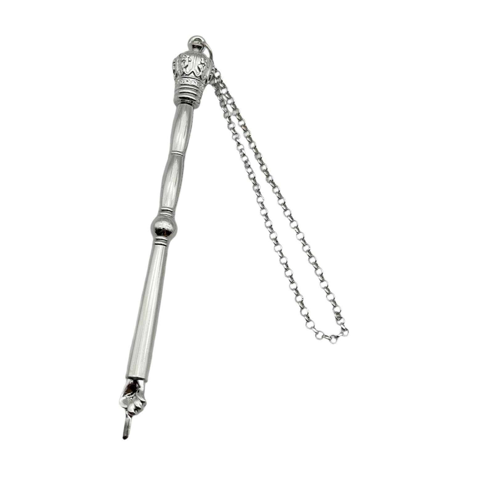 Yad Torah Pointer - Silver Crown Head Bible Reading Tool, Portable Hand Pointer for Jewish Bar Mitzvah & Torah Study | Perfect for Synagogue, Home Worship & Religious Ceremonies
