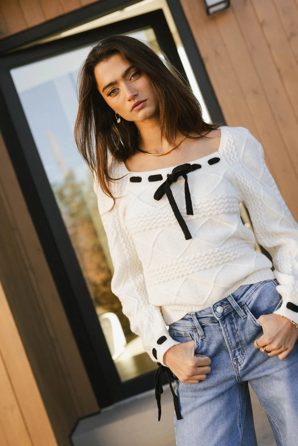 Nicoline Cable Knit Sweater Women's Winter Pullover - Cozy & Stylish for Casual Outfits & Holiday Gatherings