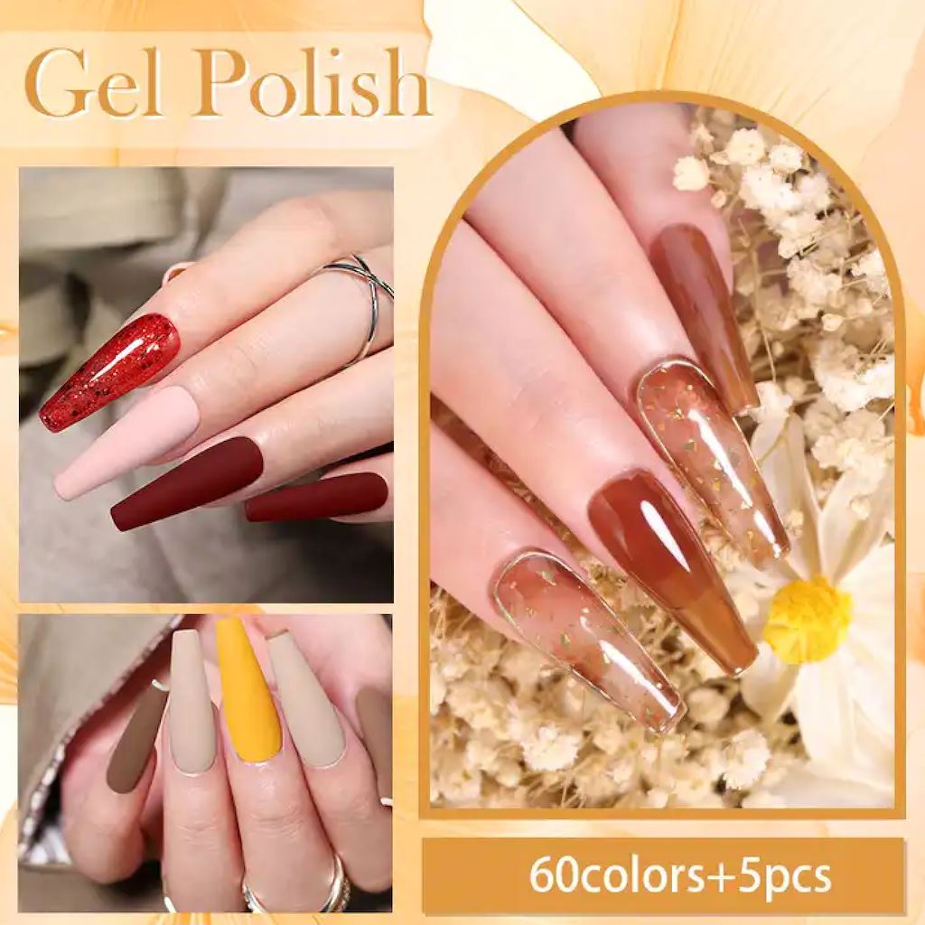 60 Colors Gel Nail Polish Kit - Born Pretty All Shine On Me Set for Salon & DIY Manicure at Home | Long Lasting UV LED Soak Off Nail Art Design