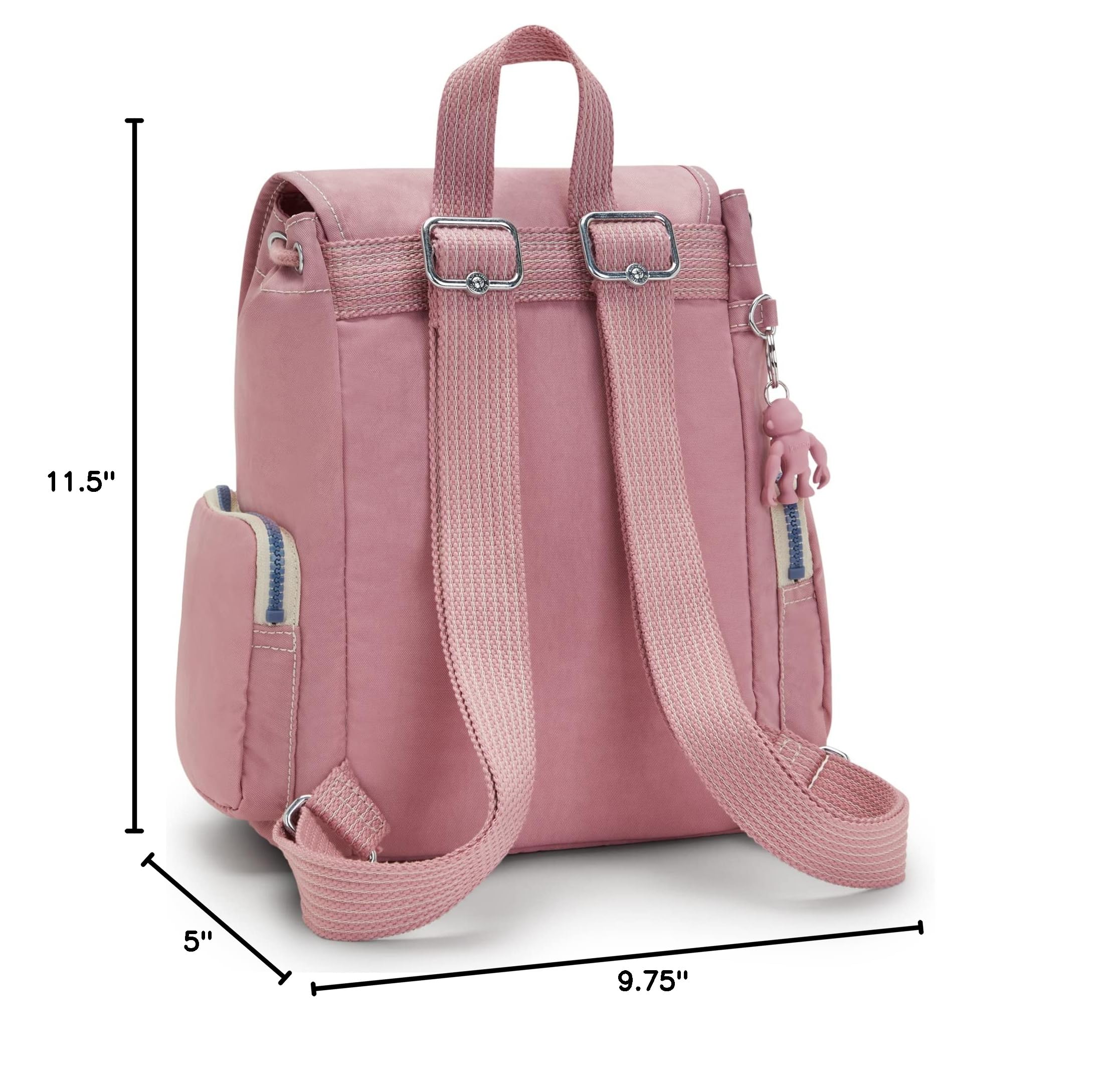 Kipling Women's Ebba Small Backpack - Lightweight Nylon Purse with Dual Carry Handles & Monkey Keychain - Perfect for Work, Travel & Everyday Use