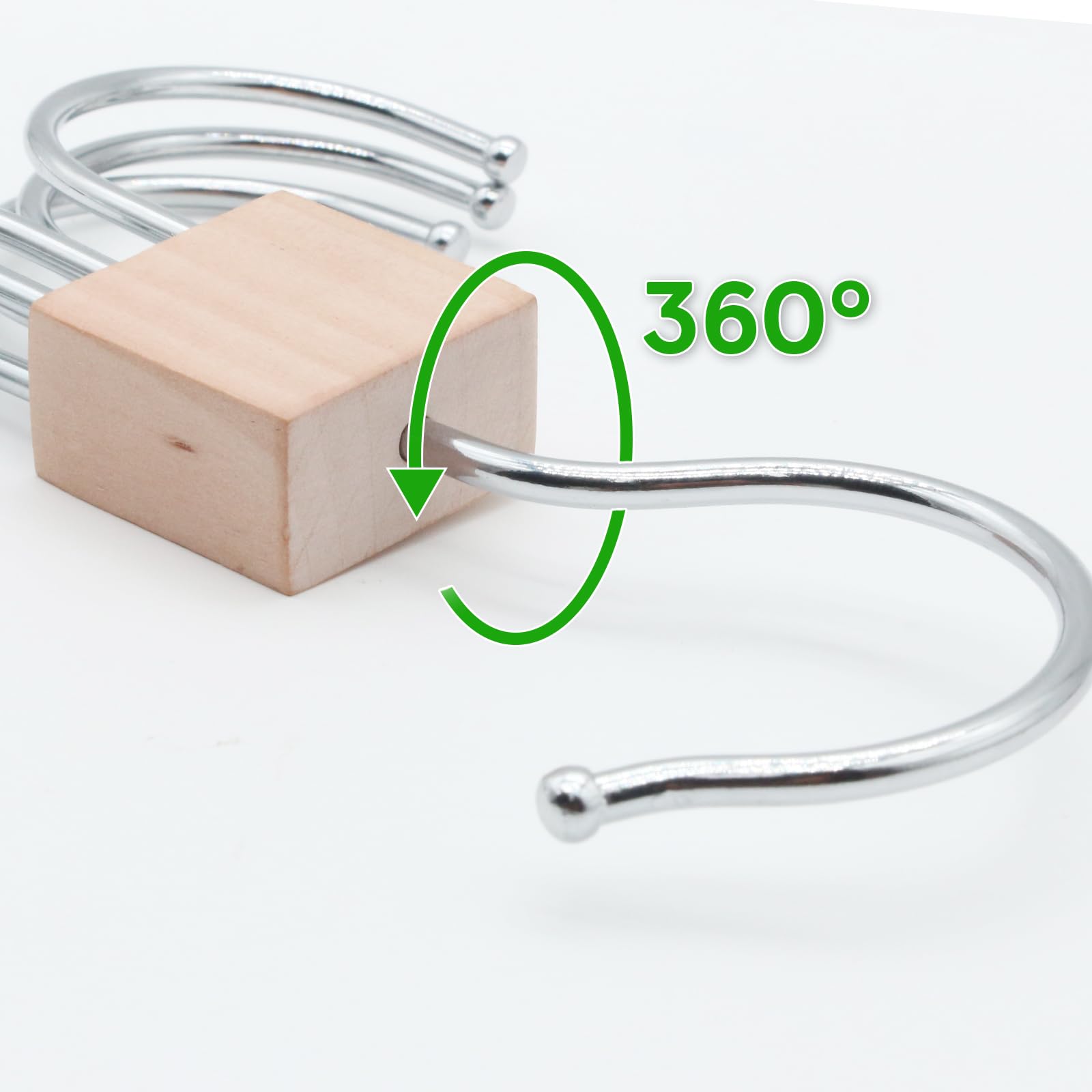 Rotatable Belt Hanger for Closet - 6 Hooks Storage Organizer for Belts, Socks, Gloves & Accessories | Space-Saving Closet Organizer for Bedroom, Dorm & Entryway