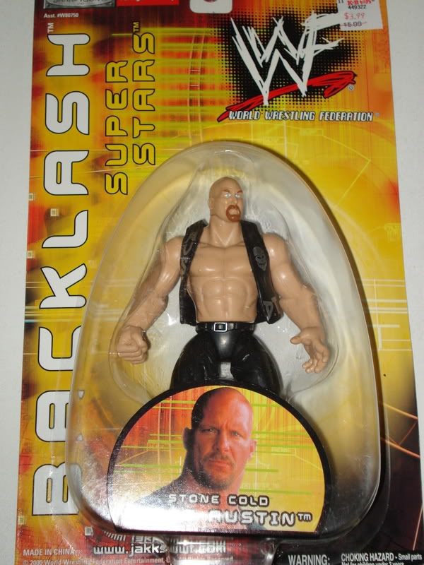 WWF Jakks Pacific Backlash Series 2 Stone Cold Steve Austin Action Figure - 2000 Exclusive Collectible for Wrestling Fans & Display Cases