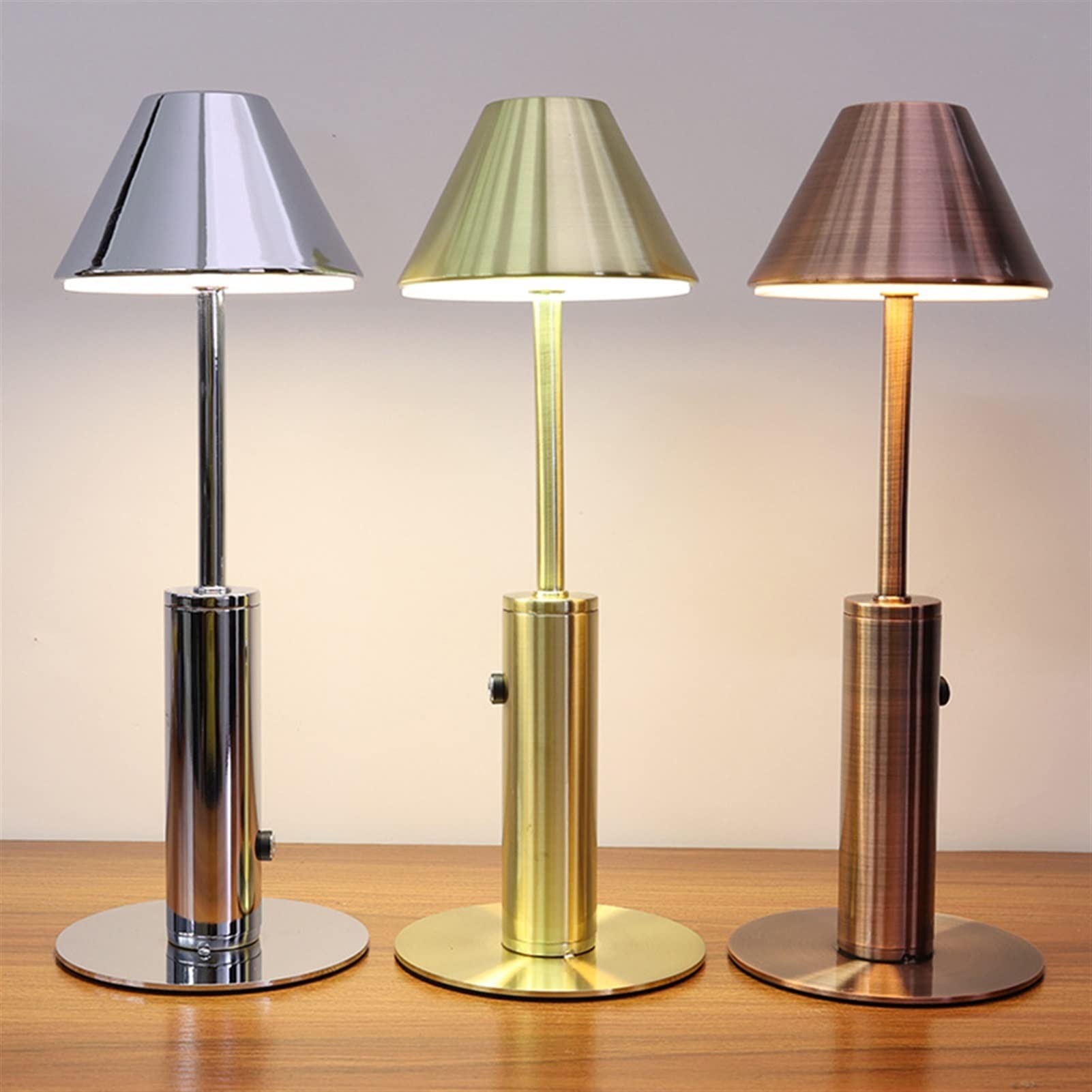Nordic Modern Bedside Table Lamp with USB Charging - Dimmable Gold Lampshade for Bedroom, Living Room & Restaurant Lighting | Creative Desk & Bar Light