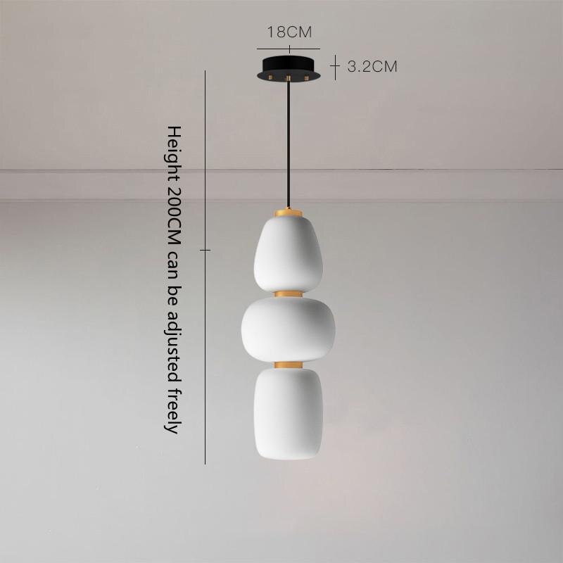 Nordic Glass Pendant Light - Modern Scandinavian Hanging Lamp for Kitchen Island, Dining Room & Bedroom Lighting Decor