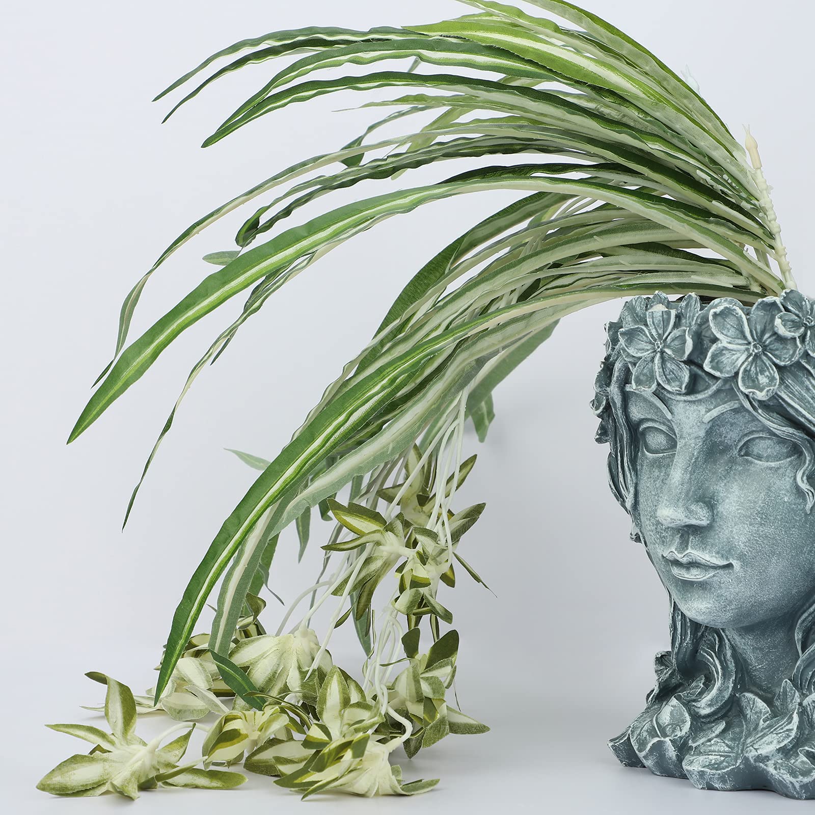 2PCS Artificial Green Plants for Wall Decor - Fake Plastic Lawn & Simulation Flower Wall Background - Perfect for Living Room, Balcony, Garden, and Home Decoration - Indoor & Outdoor Use
