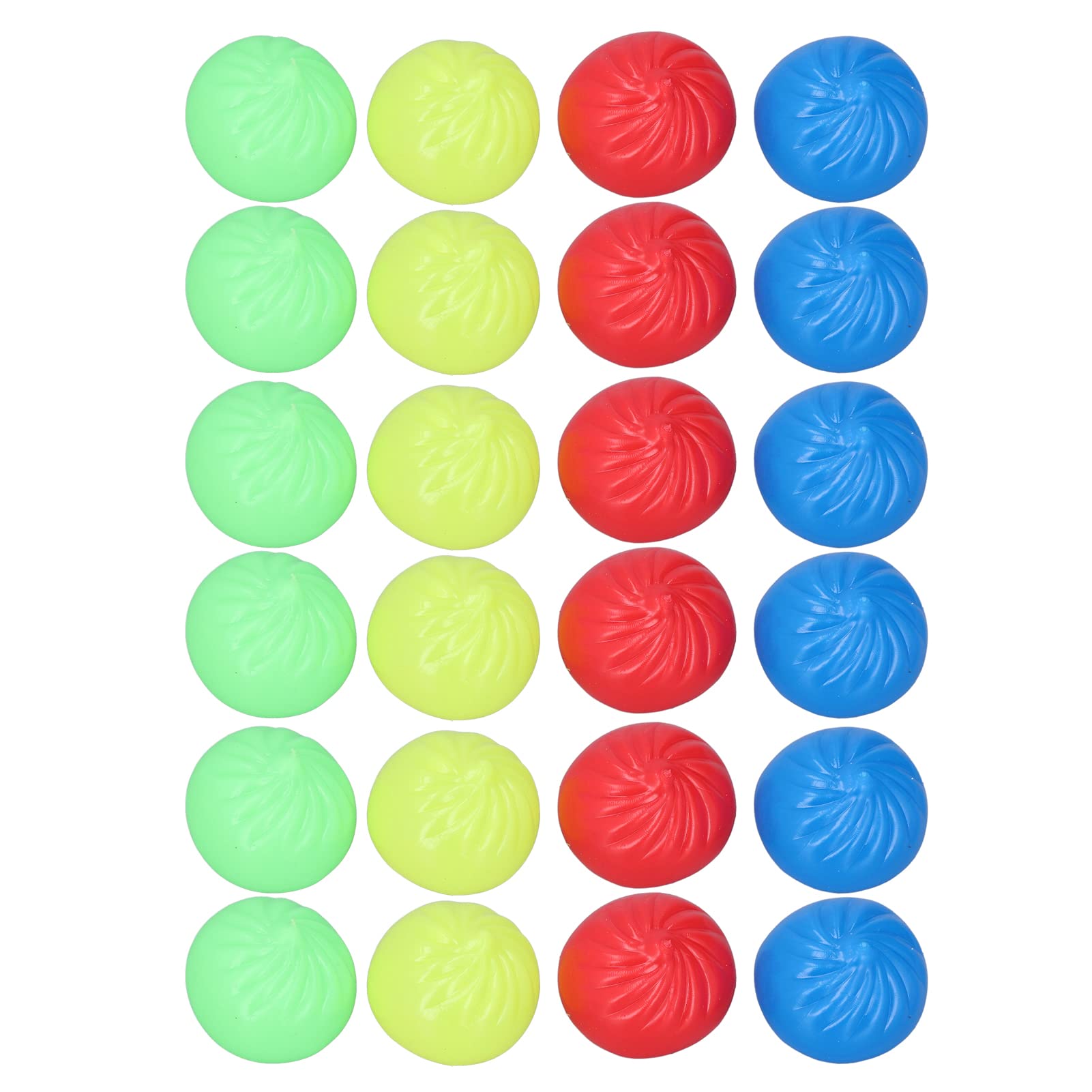 VGEBY 24Pcs Dumpling Squishy Stress Ball - Anxiety Relief & Sensory Toy, Soft Simulation Steamed Bun Squeeze Ball for Stress Relief (Colorful Smashed Buns) - Perfect for Office, School & Home Relaxation