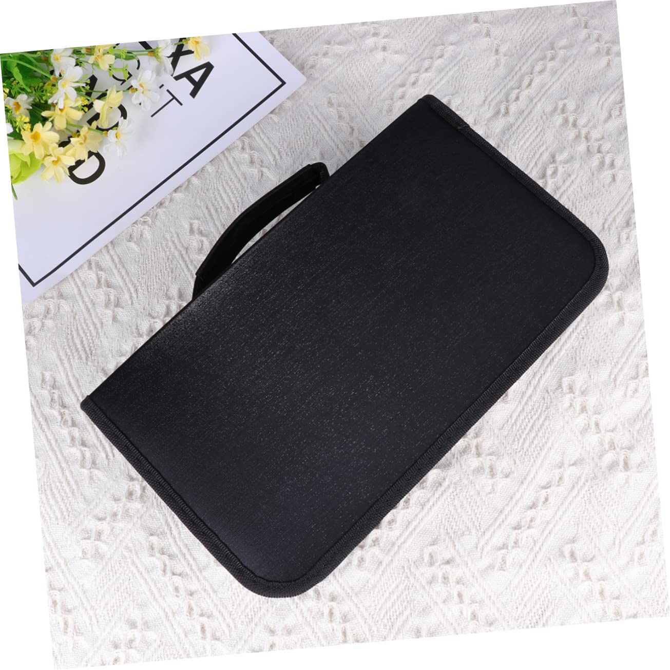 2-Pack 128 Capacity DVD/CD Storage Cases - Thickened Cloth Binder Sleeves with Wallet Design for Home, Car & Travel Organization - Perfect for Movie Collections, Music CDs & Game Discs