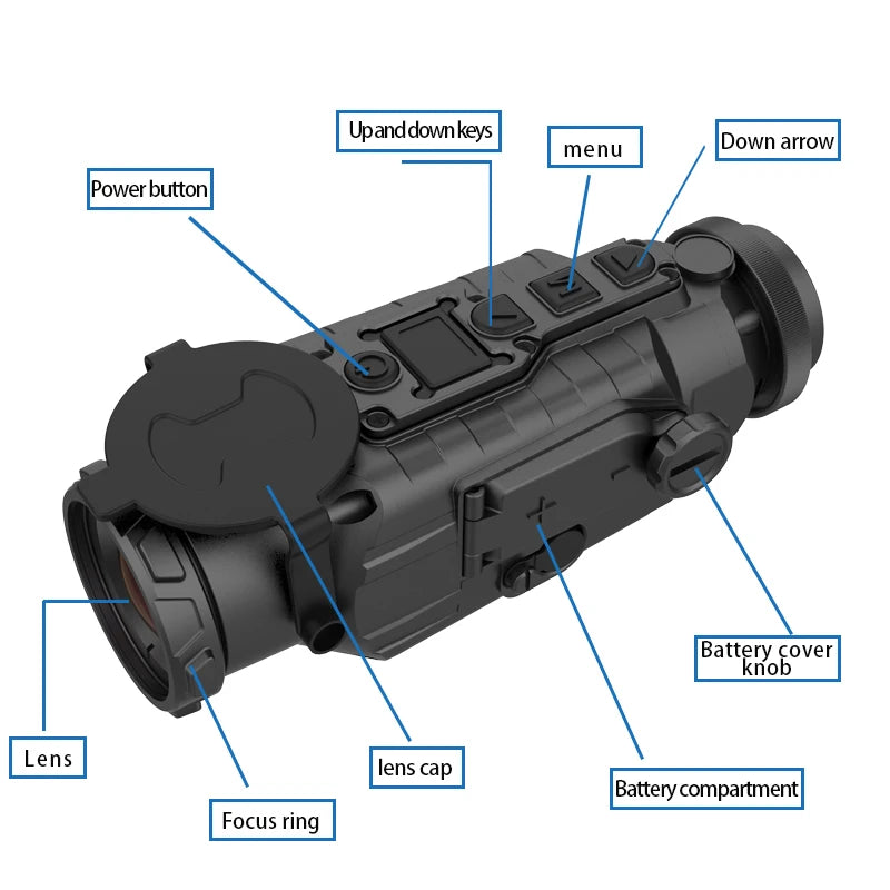 GUIDE TA450 Thermal Monocular Infrared Scope - Night Vision Hunting Gear for Wild Boar, Wolf, Rabbit - Outdoor Observation & Surveillance Equipment | Perfect for Hunting, Wildlife Tracking, and Security Monitoring