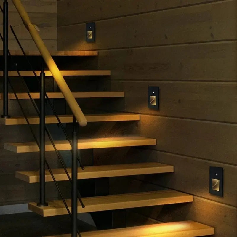 Energy-Efficient LED Recessed Lights for Staircase - Dimmable Downlight Fixtures for Home, Hallway & Indoor Lighting (6 Pack) - Perfect for Stairwells, Basements and Modern Interior Design