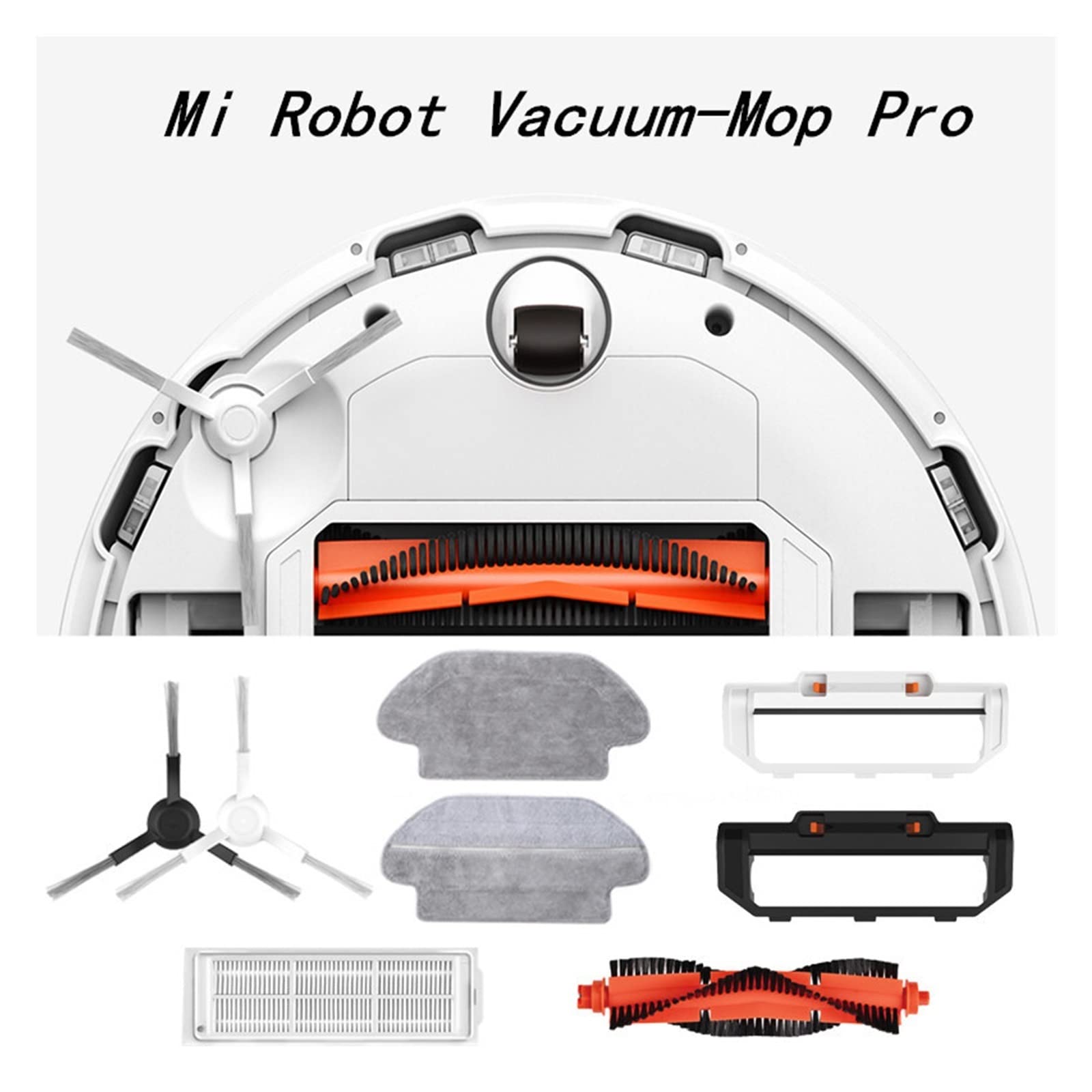 Xiaomi Robot Vacuum-Mop Pro Accessories - Washable Roll Brush & HEPA Filter (4 Dry Mops) for Home Cleaning
