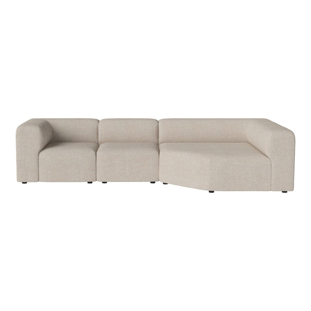 Angle 3-Seater Corner Sofa with Large Chaise - Modern L-Shaped Sectional Couch for Living Room, Lounge & Family Room