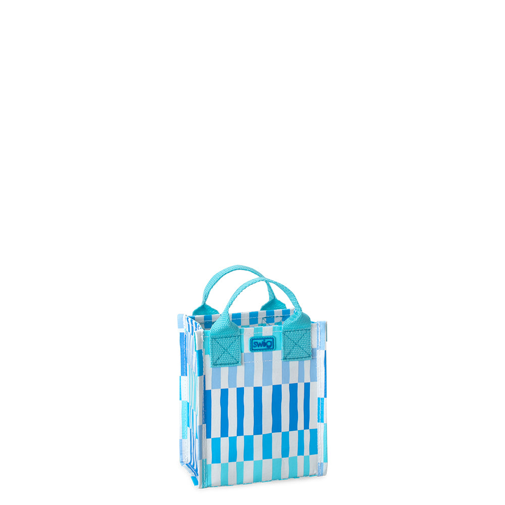 Eco-Friendly Glacier Stripe Mini Reusable Gift Bags - Perfect for Christmas, Birthday & Party Favors - Sustainable Wrapping Alternative for Small Gifts