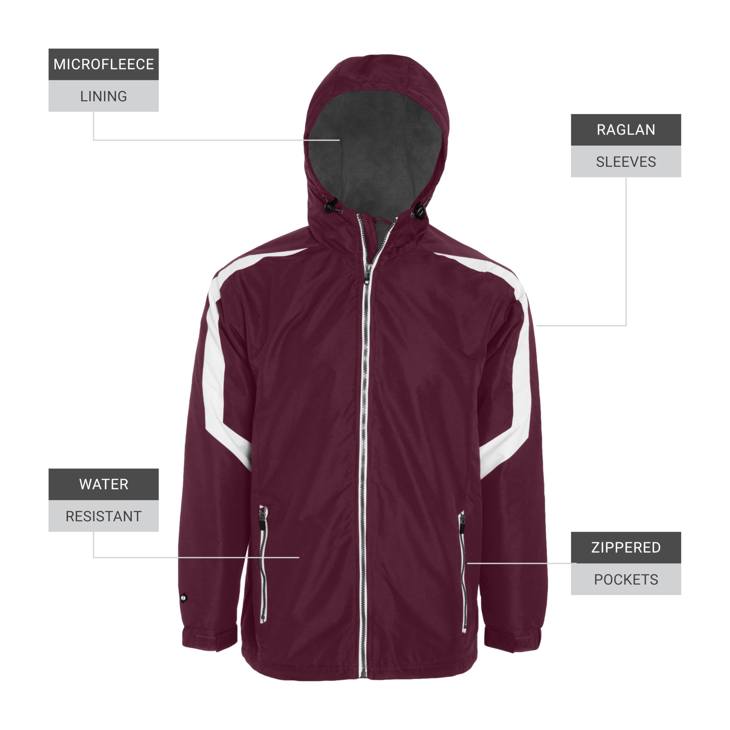 Holloway Charger Jacket - Water-Resistant Men's Athletic Jacket, Lightweight Windproof Outdoor Coat for Running, Hiking & Travel - Stylish Activewear for Men