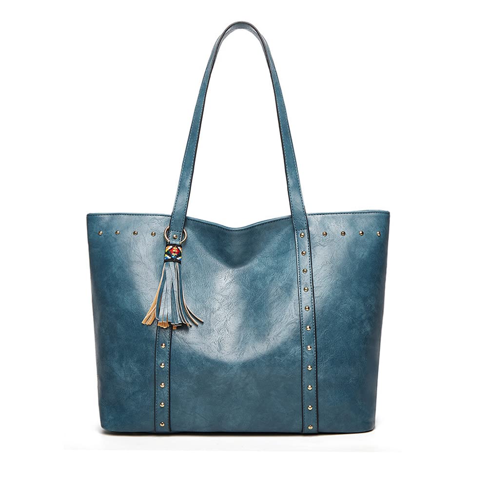 Yohora Women's Retro Leather Tote Bag - Large Capacity Shoulder Handbag for Work, Commute & Travel | Stylish Top Handle Purse for Everyday Use, Office & Shopping