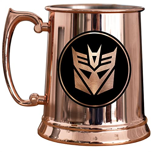 Decepticon Pewter 21oz Beer Stein - Transformers Themed Personalized Beer Mug for Men, Custom Gamer & Geek Gift, Unique Groomsmen Present - Perfect for Birthday, Anniversary, Bachelor Party & Nerdy Beer Lovers