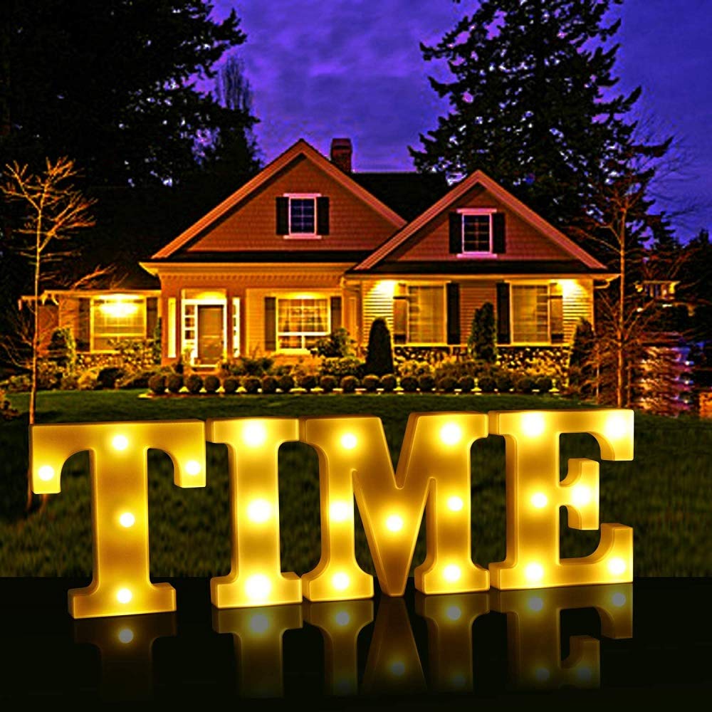 White LED Marquee Letter Lights with Diamond Bulbs - Plastic Alphabet Light Up Sign for Wedding, Birthday, Christmas & Home Decor (Letter T) | Battery Powered Party Decoration for Bars, Proposals & Romantic Events