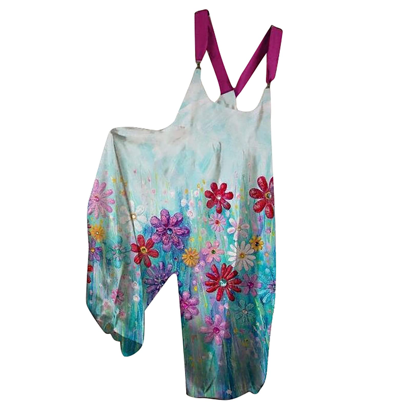 2022 Winter Skull Printed Women's Overalls - Warm Cotton Baggy Wide Leg Pants, Loose Fit Romper Jumpsuit Bib Overalls for Casual Wear, Street Fashion & Outdoor Activities