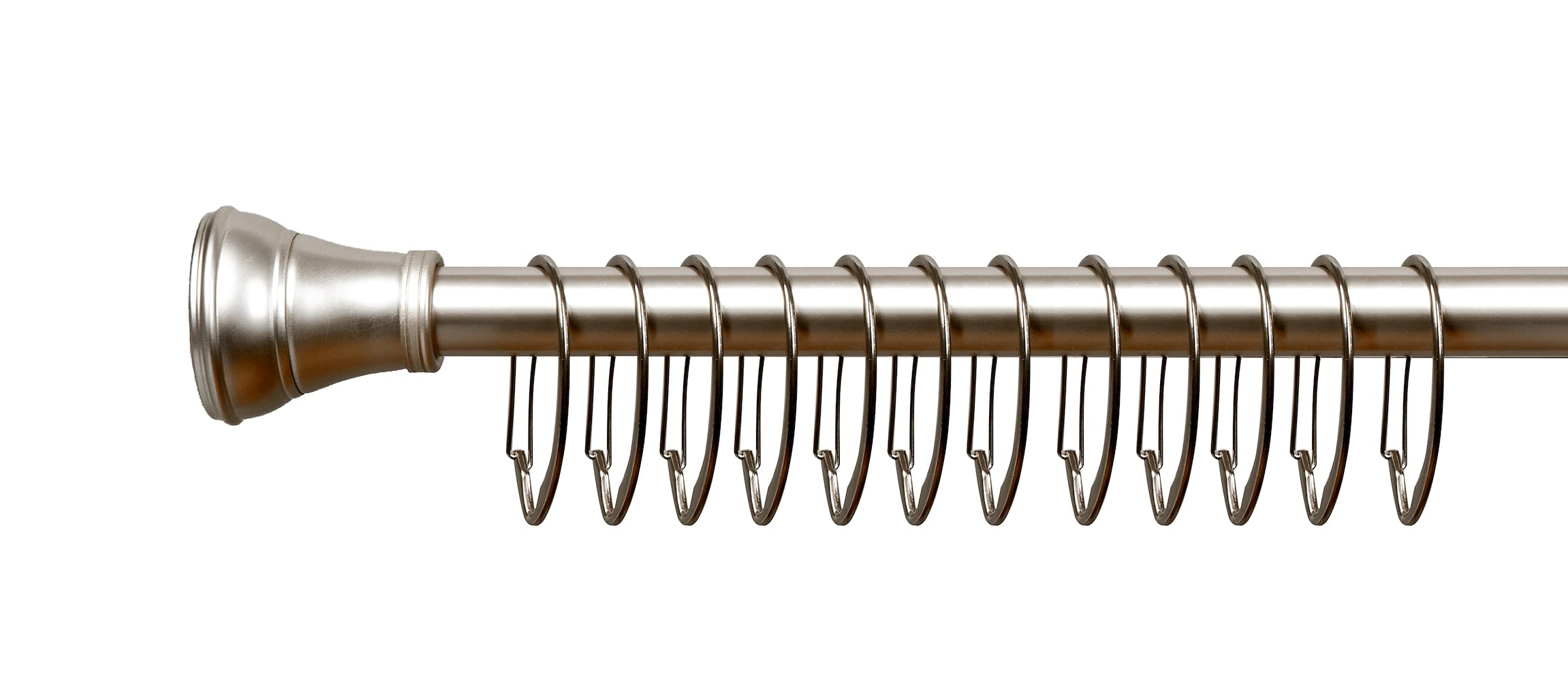 Utopia Alley Rust-Proof Shower Curtain Hooks - 12 Pack Brushed Nickel Bathroom Accessories for Shower Curtains & Liners - Durable & Stylish for Home, Apartment, Hotel Use