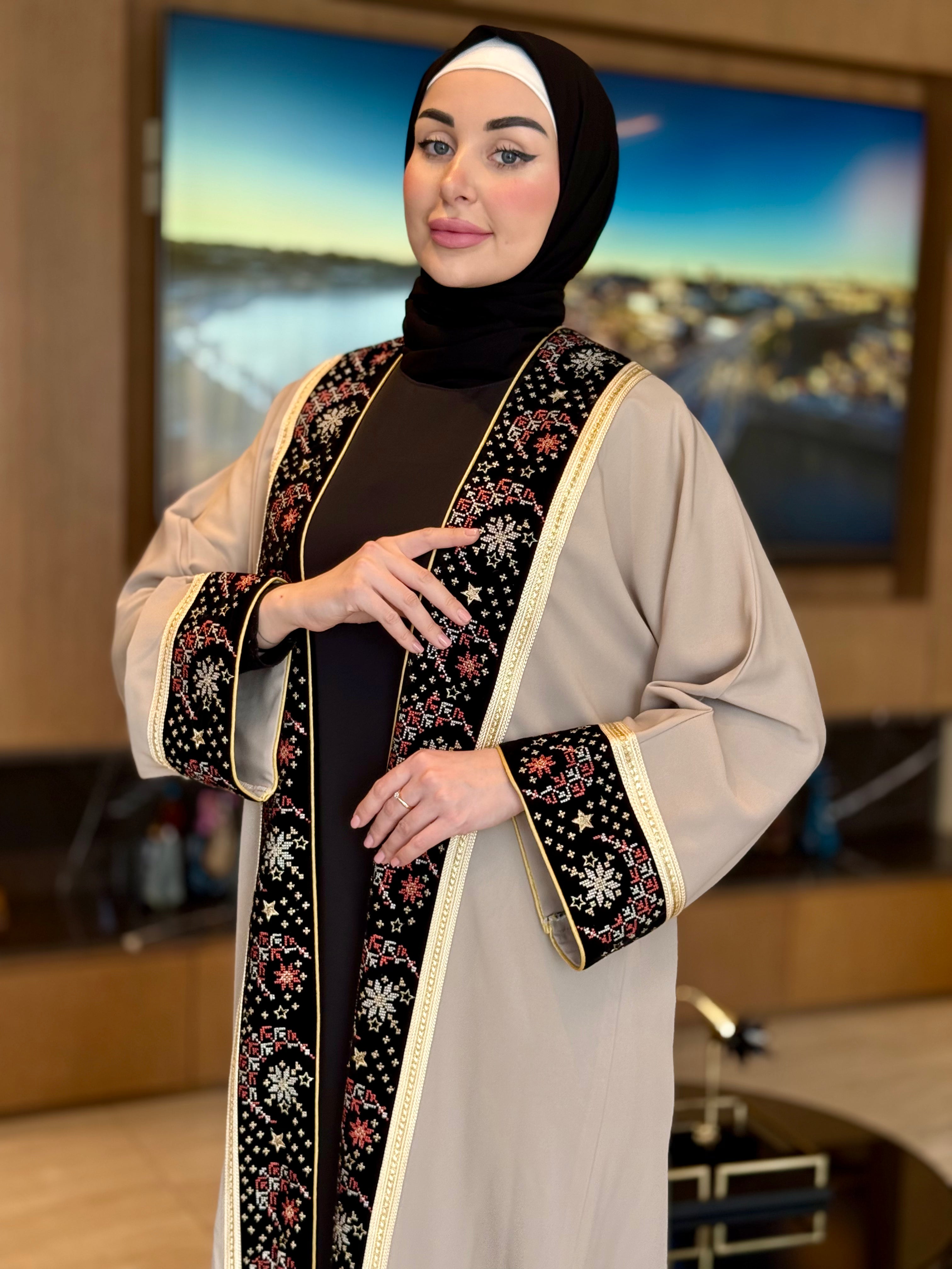Luxury Embroidered Abaya Dress for Women - Elegant Islamic Modest Fashion - Perfect for Prayer, Weddings & Special Occasions
