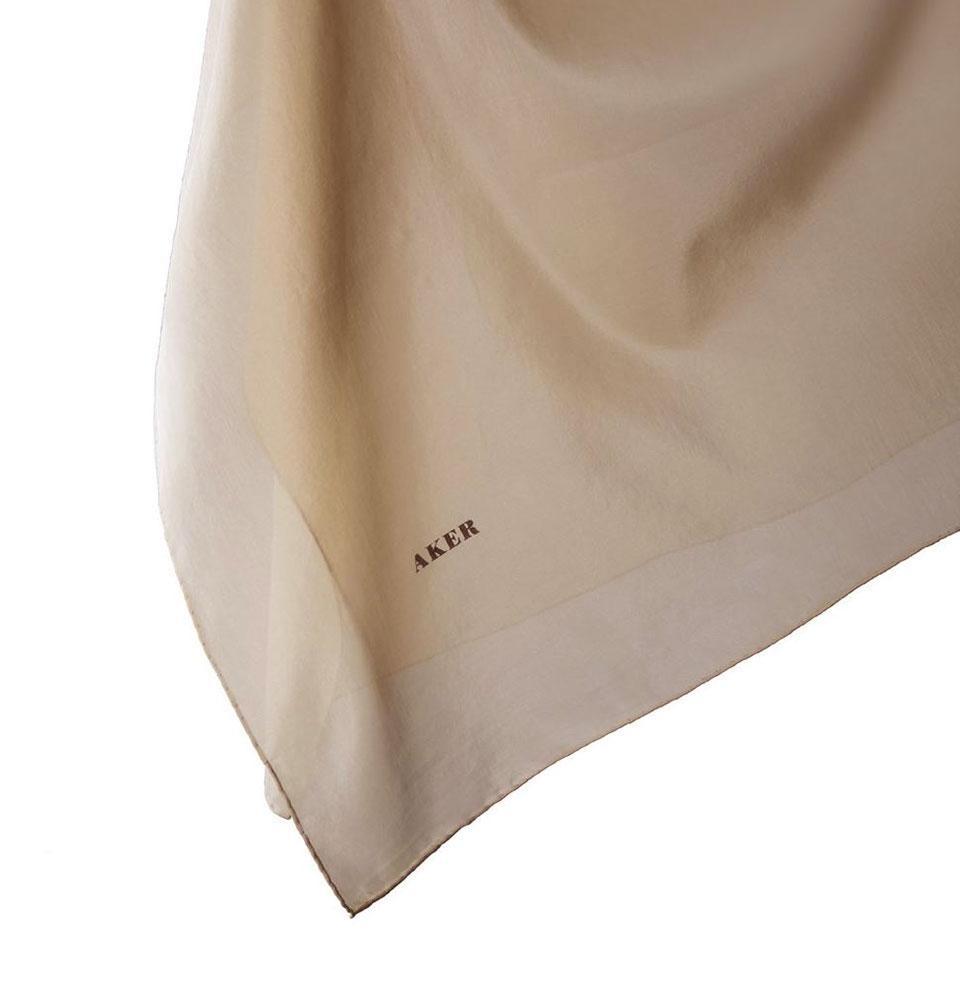 Aker 100% Silk Cotton Square Scarf - Solid Color #7071 432 - Lightweight & Breathable for Women, Perfect for Office, Travel, and Casual Wear