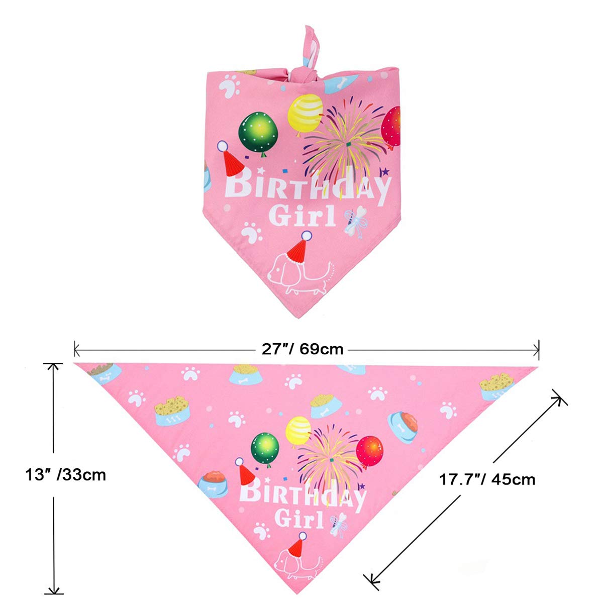 **Dog Birthday Outfit Set - Party Hat, Bandana, Tutu Skirt & Scarf for Small to Large Dogs - Pink Pet Costume for Birthday Celebrations & Photo Shoots**