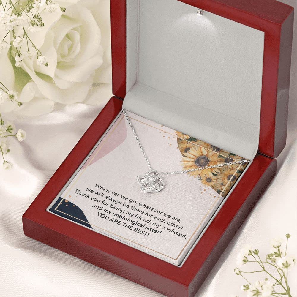 Best Friend Necklace for Women - Cute Friendship Jewelry Gift for Sister, Bestie, or Unbiological Sister - Birthday Present with Luxury Mahogany Gift Box - Perfect for Anniversaries, Graduations, and Special Occasions