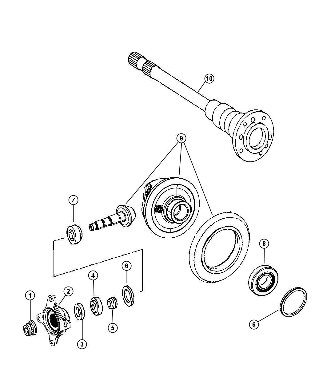 Mopar 6801 8981AA Differential Pinion Bearing - High Performance Replacement for Jeep, Dodge, Chrysler - Perfect for Off-Road & Heavy-Duty Driving