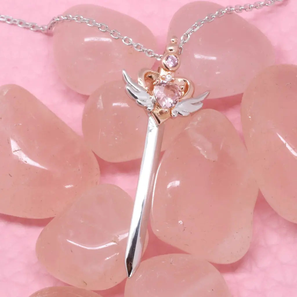 Magical Sword Pendant Necklace - Stainless Steel Fantasy Jewelry for Cosplay, LARP & Medieval Costume Accessories | Perfect for Renaissance Fairs, Halloween & Gift Giving