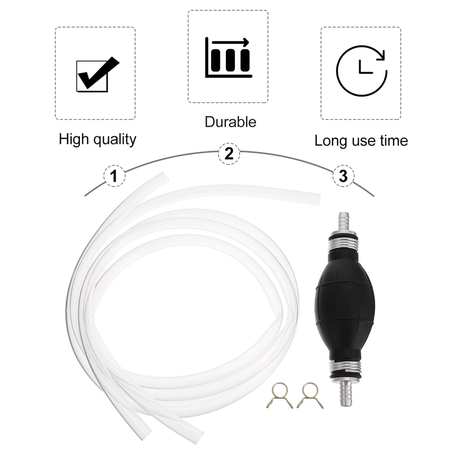 FAVOMOTO Hand Oil Pump - Portable Fuel Transfer Siphon for Cars & DIY
