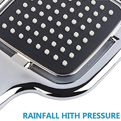 Premium Rainfall Shower Head Set - High Pressure Large Shower Head with Handheld Spray and 1.5m Hose - Perfect for Spa-Like Bathroom Experience, Relaxing Rain Shower & Water Saving