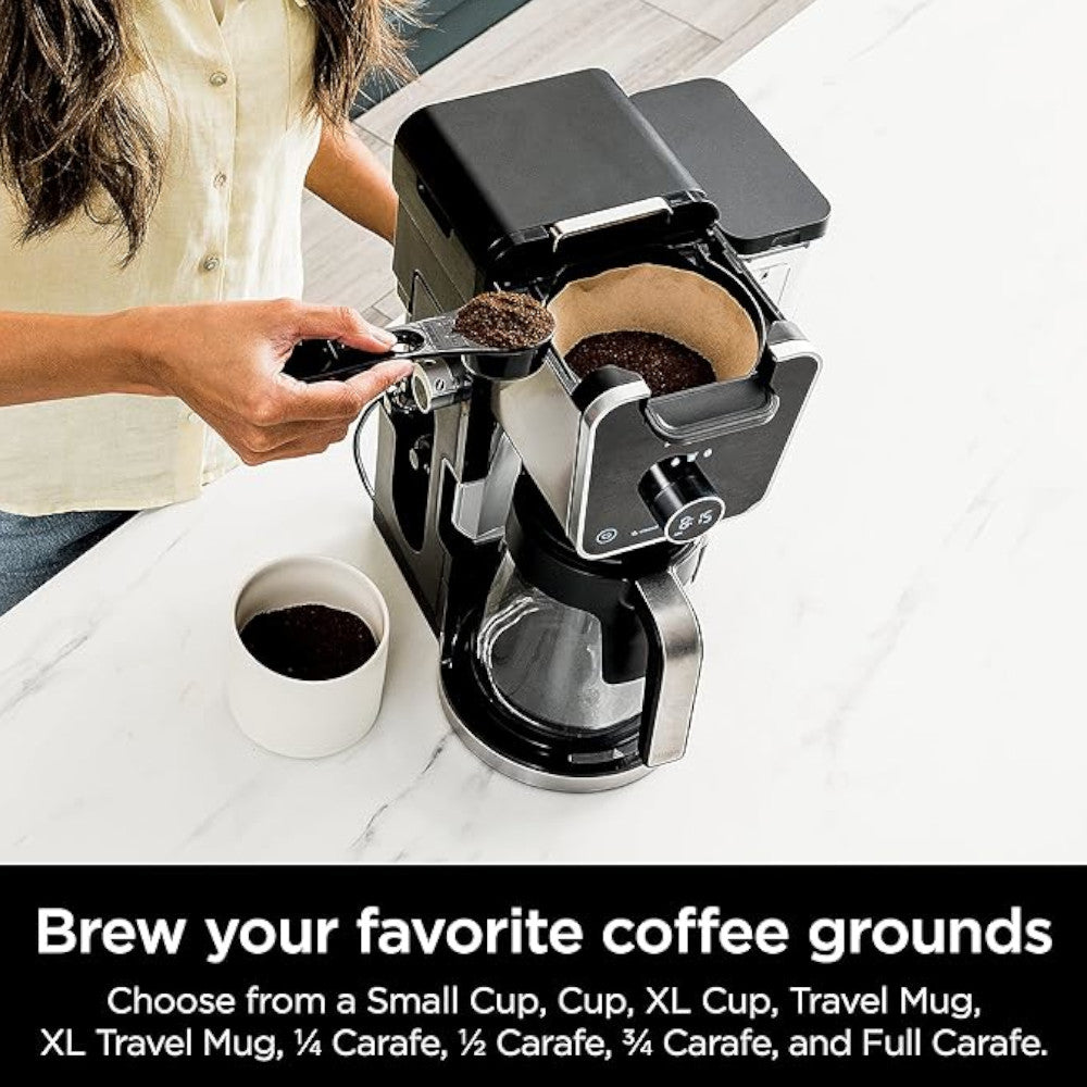 NINJA CFP301C DualBrew Pro Specialty Coffee System - Blemished Package with Full Warranty | Perfect for Home & Office Coffee Brewing