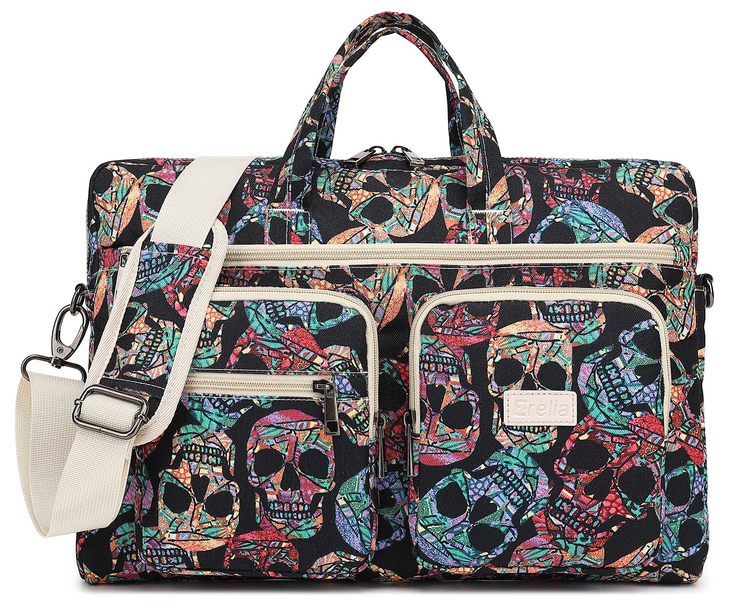 **EZrelia 15.6 Inch Waterproof Laptop Messenger Bag - Multi-Functional Shoulder Briefcase for Work, Travel & Business (Black)**    *Use Cases: Perfect for professionals, students, and travelers to carry laptops, documents, and essentials securely in style.*