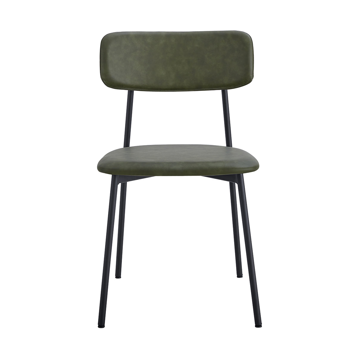 Bailey Leatherette Dining Chairs Set of 2 - Modern PU Leather Upholstered Side Chairs for Kitchen, Dining Room, or Office - Comfortable & Stylish Seating Solution