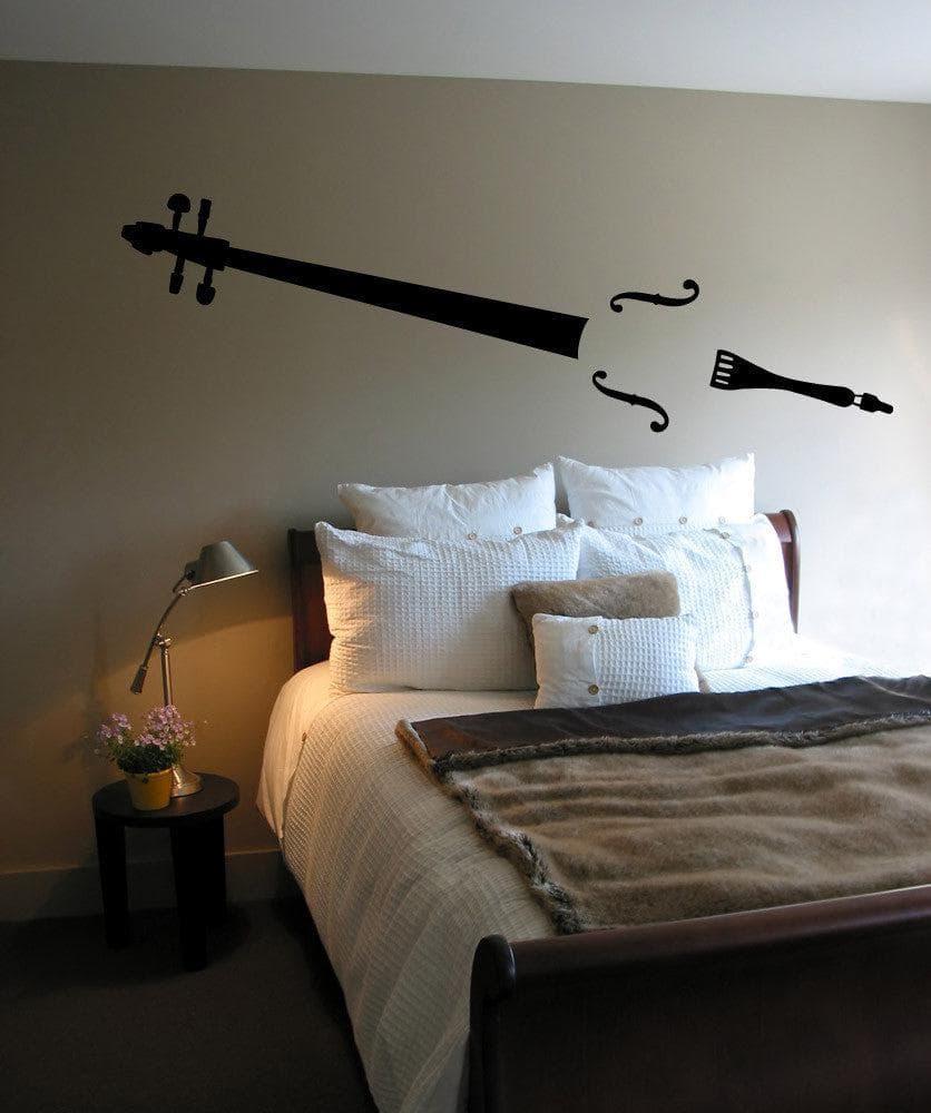 Vinyl Wall Decal Sticker - Guitar Parts Design for Home Decor, Music Room & Bedroom - Premium Removable Art Sticker #OS_MB878