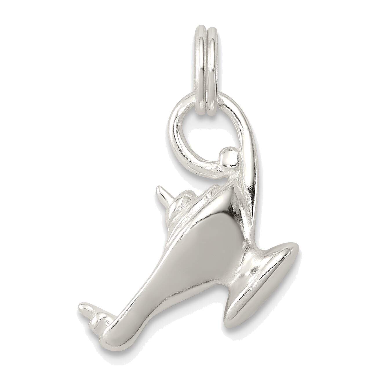 Sterling Silver Aladdin's Lamp Charm - Perfect for Jewelry Making & Gifts