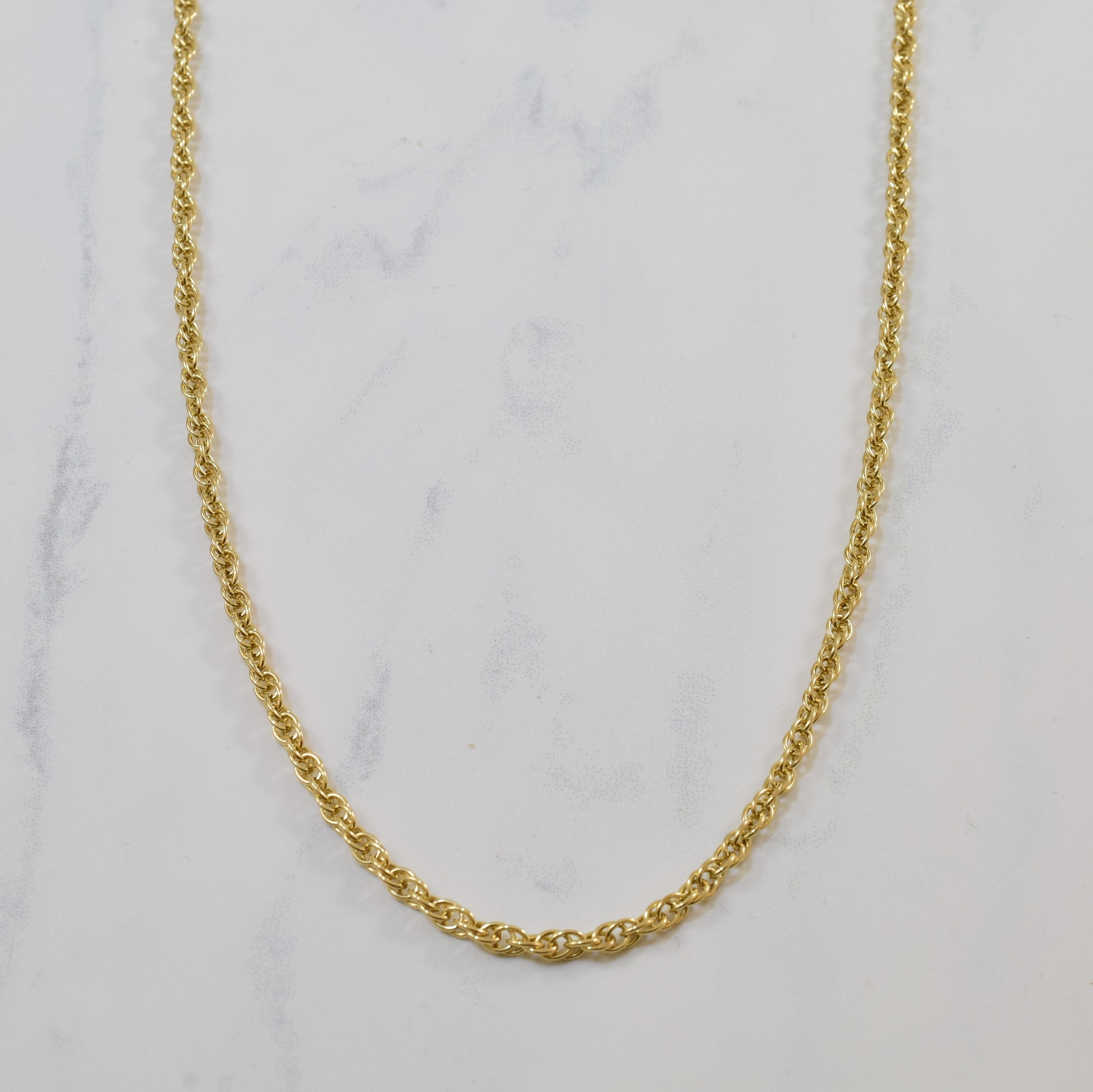 10K Yellow Gold Double Link Rope Chain Necklace 18.5 Inches - Elegant Jewelry for Women, Perfect for Everyday Wear, Parties & Special Occasions