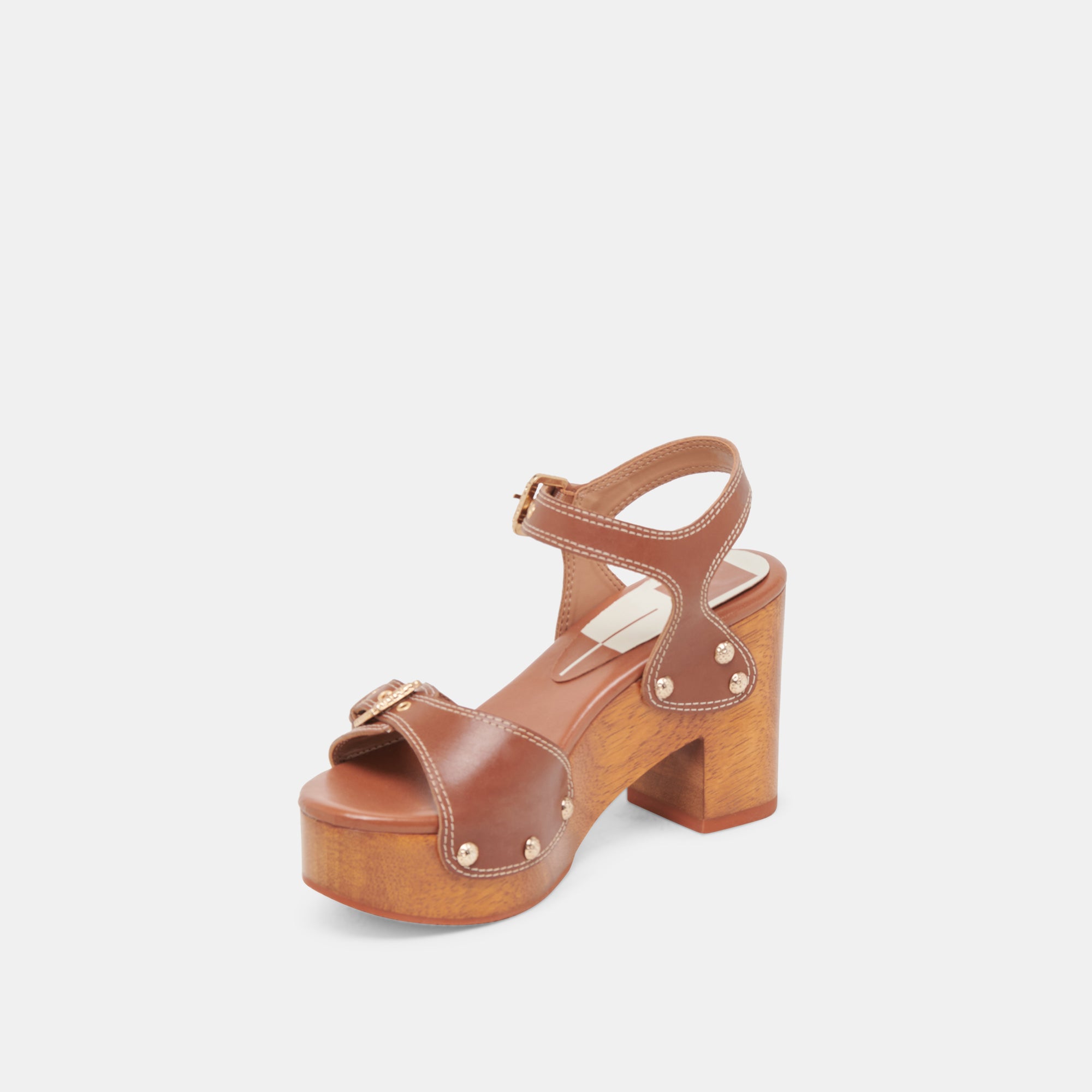 YANDY Women's Cognac Leather Heels - Stylish High Heel Pumps for Office, Party & Evening Wear